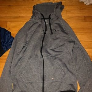 grey nike full zip hoodie